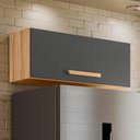 Ver imagem 2 de Armário Aéreo Geladeira Intenza 80cm 1 Porta Basculante Freijó/chumbo - Nicioli