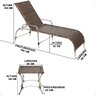 Espreguiçadeira e Mesa Catar Alumínio Piscina Praia Jardim:argila - 6