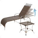 Ver imagem 2 de Espreguiçadeira e Mesa Catar Alumínio Piscina Praia Jardim:argila