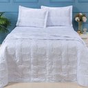 Ver imagem 4 de Cobre Leito + Jogo de Cama 7 Peças Queen Percal 200 Fios Mistral 100% Algodão - Branco