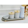 Kit Higiene Porcelana Bebê Pinus Cinza Térmica Bandeja Maternidade Unissex - 2