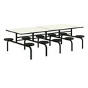 Ver imagem 4 de Mesa p/ Refeitório Fixo 10 Lugares MDF Branco de 25 mm Art 50046