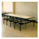Ver imagem 2 de Mesa p/ Refeitório Fixo 10 Lugares MDF Branco de 25 mm Art 50046