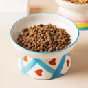 Ver imagem 2 de Comedouro Elevado Pets Cerâmica Ergonômico Tigela Água Ração