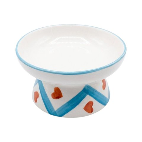 Comedouro Elevado Pets Cerâmica Ergonômico Tigela Água Ração