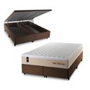 Ver imagem 1 de Cama Box Baú King Alford com Colchão Molas Ensacadas 193x203x73 Marrom