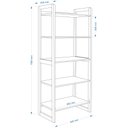 Ver imagem 3 de Estante Multiuso Colorê 5 Prateleiras Base Pinus Tampo Mdf:branco/madeira