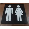 Placa Banheiro Masculino e Feminino 15x15 Acrílico - 8