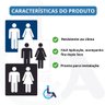 Placa Banheiro Masculino e Feminino 15x15 Acrílico - 3