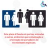 Placa Banheiro Masculino e Feminino 15x15 Acrílico - 5
