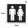 Placa Banheiro Masculino e Feminino 15x15 Acrílico - 2