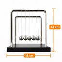 Ver imagem 5 de Pêndulo de Newton Item Decorativo com Base Preta 14cm Bolas
