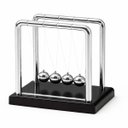 Ver imagem 2 de Pêndulo de Newton Item Decorativo com Base Preta 14cm Bolas