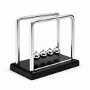 Ver imagem 1 de Pêndulo de Newton Item Decorativo com Base Preta 14cm Bolas