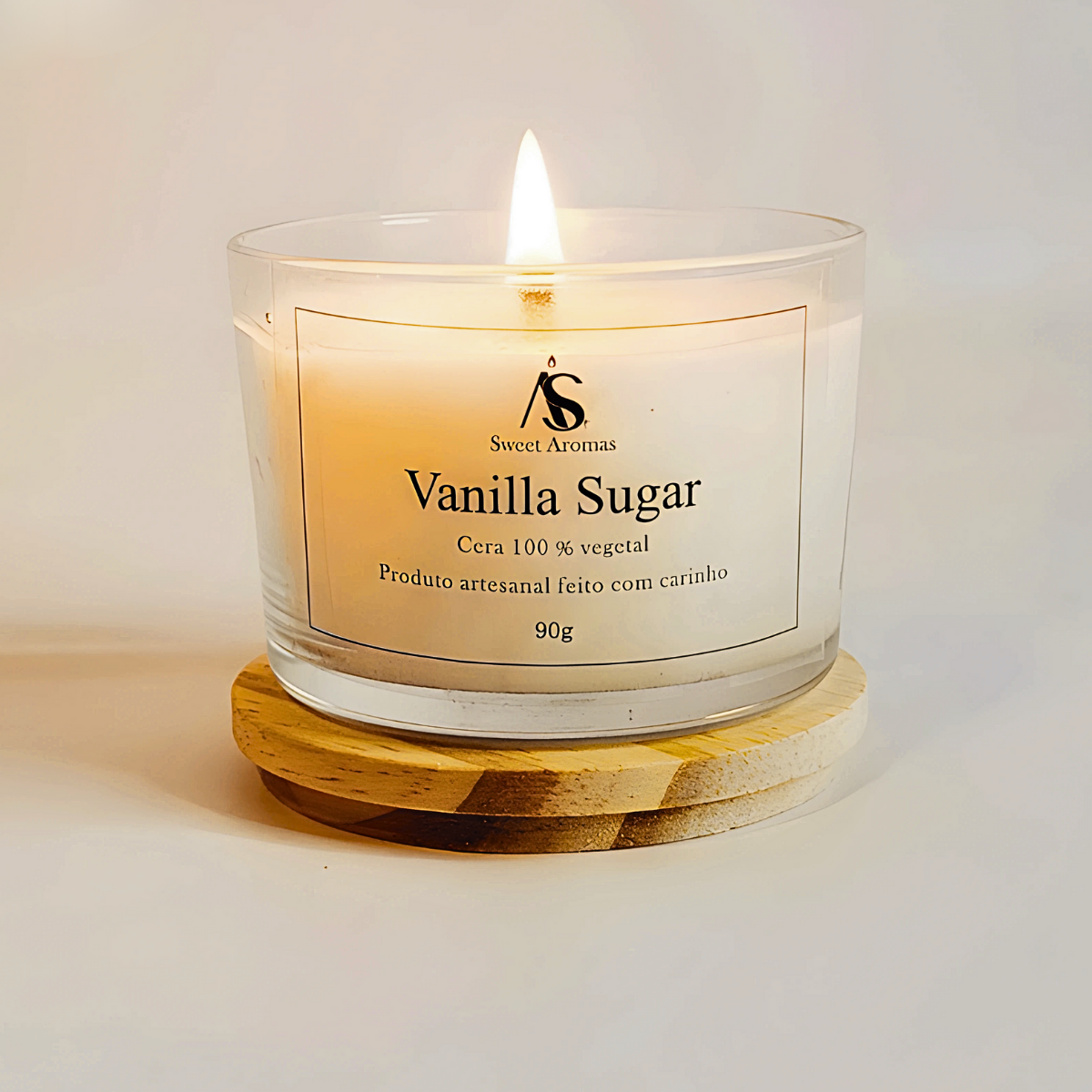 Vela Aromatica Artesanal Perfumada - Vanilla Sugar - 3