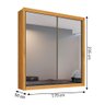 Guarda Roupa Zurique 2 Portas Espelhadas 100% Mdf Peróba Off White - Móveis Europa - 4