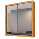 Ver imagem 2 de Guarda Roupa Zurique 2 Portas Espelhadas 100% Mdf Peróba Off White - Móveis Europa