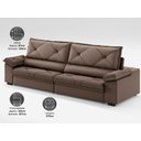 Ver imagem 5 de Sofá com Carregador Usb e Molas no Assento Retrátil Reclinável Nice 2,10m Velosuede - Netsofas