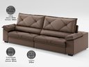 Ver imagem 5 de Sofá com Carregador Usb e Molas no Assento Retrátil Reclinável Nice 2,10m Velosuede - Netsofas