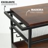 Carrinho Auxiliar para Churrasco Estilo Industrial Pinus com Tingidor Imbuia - 3
