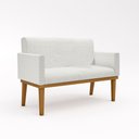 Ver imagem 5 de Sofá Namoradeira Reforçada 2 Lugares Luxo Tecido Linho Cor:Linho Grafite