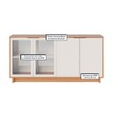 Ver imagem 4 de Balcão Aparador Buffet 4 Portas Naelly Noce Freijó/off White C04 - D’Rossi
