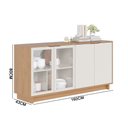 Ver imagem 3 de Balcão Aparador Buffet 4 Portas Naelly Noce Freijó/off White C04 - D’Rossi