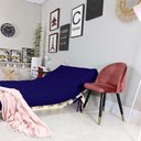 Ver imagem 7 de Sofa Cama Casal Futon Oriental Azul Royal Acquablock com Madeira Maciça