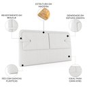 Ver imagem 3 de Cabeceira Cama King 195cm Nalu Bouclê Creme Z37 - Mpozenato