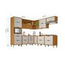 Ver imagem 2 de Cozinha Modulada 9 Peças Ângulo Freijó Off White