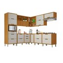 Ver imagem 1 de Cozinha Modulada 9 Peças Ângulo Freijó Off White