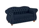 Ver imagem 1 de Sofá Chesterfield Merlo 2 lugares 1,80 Suede Azul marinho/ decoração, recepção, sala tv estar