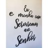 Frase Bíblica 60cm Em Mdf Preto - 1
