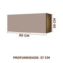 Ver imagem 4 de Armário Suspenso Pequeno Carvalho Oak Off White Etna Poliman