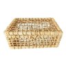 Caixa Baú de Palha de Milho Pequena Quadrada Tampa 8x23x15 - 1