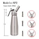 Ver imagem 3 de Garrafa para Chantilly de Alumínio 500ml Inox - Days Brasil