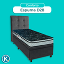 Ver imagem 4 de Kit Cabeceira + Cama Box Bau + Colchão Solteiro D28 Conforto Paropas