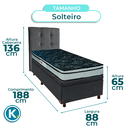 Ver imagem 3 de Kit Cabeceira + Cama Box Bau + Colchão Solteiro D28 Conforto Paropas
