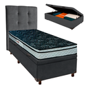 Ver imagem 1 de Kit Cabeceira + Cama Box Bau + Colchão Solteiro D28 Conforto Paropas