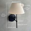 Ver imagem 4 de Kit 2 Arandelas Luminaria de Parede Clássico com Cúpula Ref 16 Decoração Casa Sala Quarto Banheiro