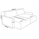 Ver imagem 2 de Sofá Cama Retrátil 3 Lugares para Sala de Estar 230cm Malva F04 Linho Bege - Lyam Decor