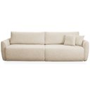 Ver imagem 5 de Sofá Cama Retrátil 3 Lugares para Sala de Estar 230cm Malva F04 Linho Bege - Lyam Decor