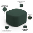 Ver imagem 7 de Puff Decorativo Orgânico para Living Quarto 70cm Doha W01 Suede Verde Musgo - Lyam Decor
