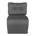 Ver imagem 4 de Kit 2 Poltronas Luxo Aurora Linho Grafite Base de Ferro Dourado - Pallazio