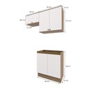 Ver imagem 4 de Lavanderia Modulada Kappesberg Celeste 3 Peças Nogueira/branco 140cm