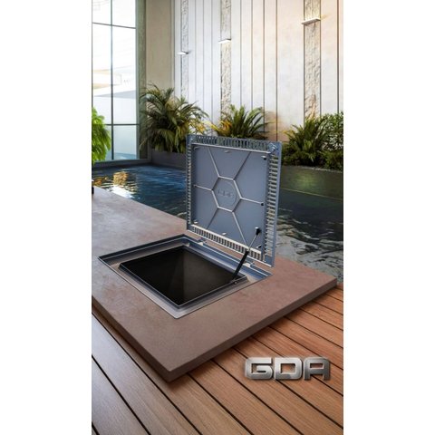 Tampão 80x80 Art Rebaixada C/grelha Piscinas