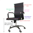 Ver mais imagens de Cadeira Escritório Ergonômica Presidente Executiva Esteirinha Office Elegance Milano Preto
