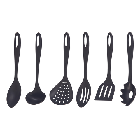 Jogo de Utensilios 6 Peças de Nylon Utily Preto