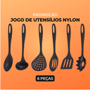 Ver imagem 4 de Jogo de Utensilios 6 Peças de Nylon Utily Preto