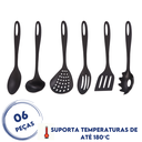 Ver imagem 2 de Jogo de Utensilios 6 Peças de Nylon Utily Preto